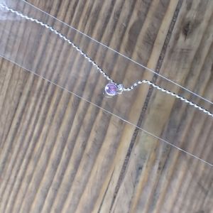 Stearling Silver bracelet with purple stone. New